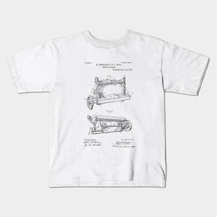 Sewing machine patent drawing Kids T-Shirt